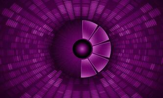 Modern Holographic Eye on Technology Background vector