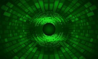 Modern Holographic Eye on Technology Background vector