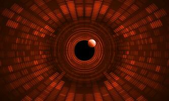 Modern Holographic Eye on Technology Background vector