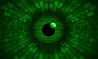 Modern Holographic Eye on Technology Background vector