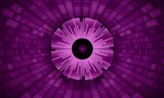 Modern Holographic Eye on Technology Background vector