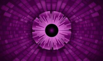 Modern Holographic Eye on Technology Background vector