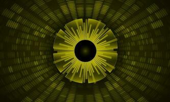 Modern Holographic Eye on Technology Background vector