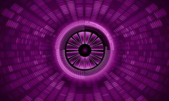 Modern Holographic Eye on Technology Background vector