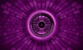 Modern Holographic Eye on Technology Background vector