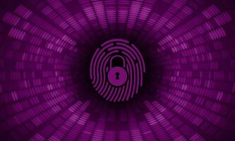 Modern Cybersecurity Technology Background with lock vector