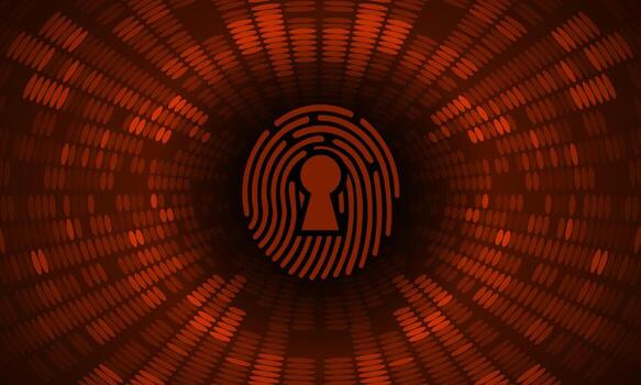 Modern Cybersecurity Technology Background with lock vector