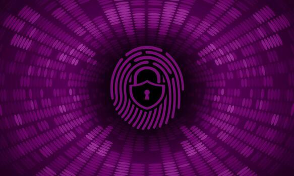 Modern Cybersecurity Technology Background with lock vector