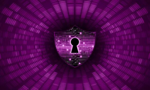 Modern Cybersecurity Technology Background with lock vector