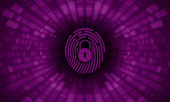 Modern Cybersecurity Technology Background with lock vector