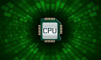 fondo de tecnología de ciberseguridad moderna con chip de cpu vector