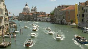 The Grand Canal in the Venice, Italy. Summer High Season Slow Motion Canal Rush. July 2017 video