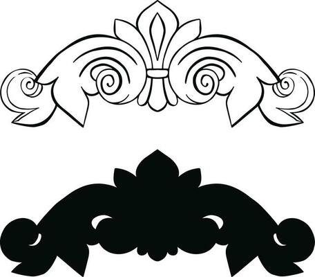 Retro baroque decorations element with flourishes calligraphic ornament. Vintage style design collection for Posters, Logotypes.