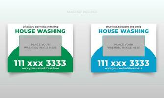 Modern house washing yard sign or signage design template for company, business, promotion vector