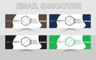 Email Signature Design Template, Email Signature, Vector Email Signature, Mail sign