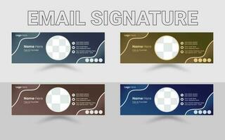 correo electrónico firma diseño plantilla, correo electrónico firma, vector correo electrónico firma, correo firmar