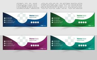 Email Signature Design Template, Email Signature, Vector Email Signature, Mail sign