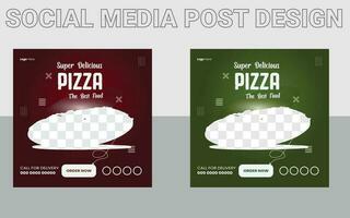 Save Download Preview social media post template for food menu promotion banner frame. food menu banner social media post. Editable social media templates for promotions on the Food menu. vector