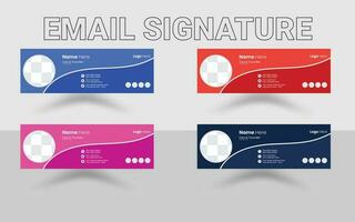 Email Signature Design Template, Email Signature, Vector Email Signature, Mail sign