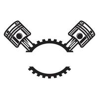 Piston icon logo vector illustration design template