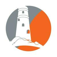 lighthouse icon vector illustration logo template