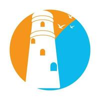 lighthouse icon vector illustration logo template