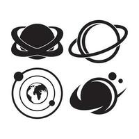 Planet symbol icon, logo vector illustration design template