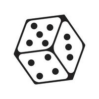 Casino dice logo icon,illustration design template vector