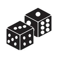 Casino dice logo icon,illustration design template vector