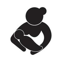 Breastfeeding mother room symbol icon,vector illustration design template vector