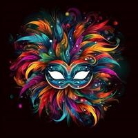 Colorful carnival mask photo