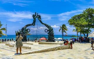 Playa del Carmen Quintana Roo Mexico 2023 Portal Maya in the Fundadores park Playa del Carmen Mexico. photo