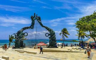 Playa del Carmen Quintana Roo Mexico 2023 Portal Maya in the Fundadores park Playa del Carmen Mexico. photo