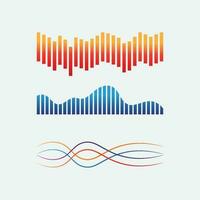 Note Icon Vector illustration design Sound waves, audio, equalizer, abstract, head set logo vector illustration design template