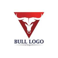 Bull horn logo and symbols template icons app vector