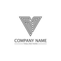 V Letter Logo Template vector