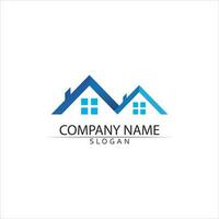 Real estate and home buildings vector logo icons template