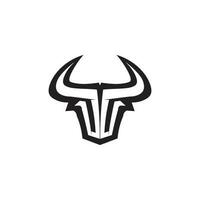 Bull horn and buffalo logo and symbols template icons app vector