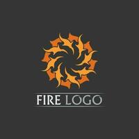 fuego logo e icono, elemento llameante caliente vector llama ilustración diseño energía, cálido, advertencia, signo de cocina, logo, icono, luz, potencia calor