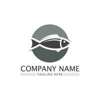 Fish logo template vector