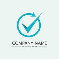 Checklist check mark logo vector or icon. Tick symbol in green color illustration. Accept okey symbol for approvement or cheklist design