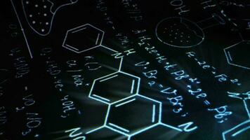 vetenskap beräkning fysik matematik och kemi formler bakgrund video
