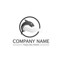 Fish logo template vector