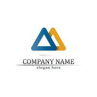 triangle pyramid logo design and vector symbol egyptian and logo business