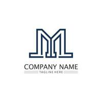 M Letter Logo Template vector