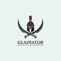 Spartan helmet, gladiator logo template vector icon design, head icon of warriors, soldier