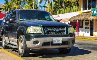 Puerto Escondido Oaxaca Mexico 2023 Mexican classic pickup truck car 4x4 Off-road vehicles Mexico. photo