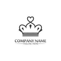 Crown Logo king logo queen logo, princess, Template vector icon illustration design imperial, royal, and  succes logo business