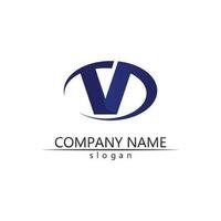 V Letter Logo Template vector