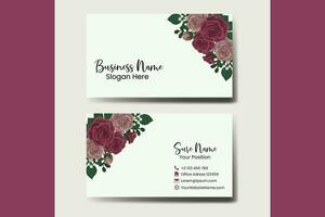 Modern creative business card and name card with Flower vector